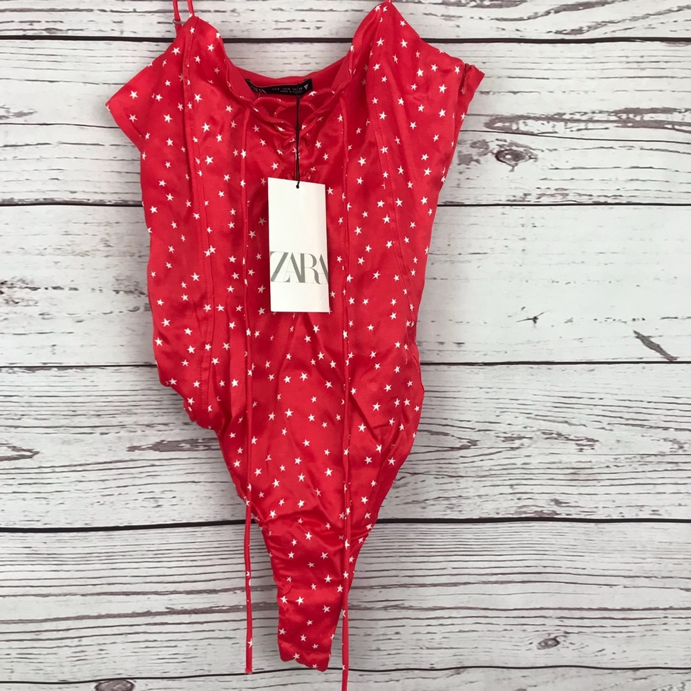 Zara Red Star Bodysuit
